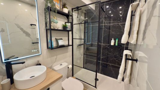 Salle de douche Italienne avec Lavabo